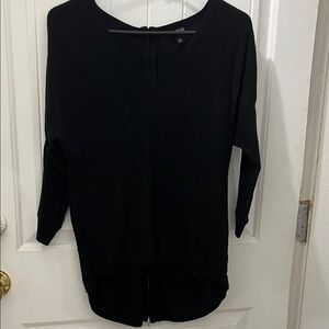 Express Black V-Neck High-low Sweater